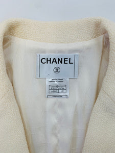 CHANEL Ivory Tweed Jacket Size 42