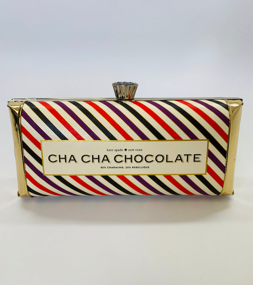 Kate Spade Cha Cha Chocolate Clutch with Strap