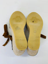 Load image into Gallery viewer, Gucci New Denim GG Espadrille Wedge Size 37