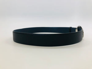 Prada Black Oval Logo Buckle Belt Size 90/36