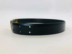 Moschino Black Logo Belt Size 40 - Small