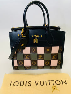 Louis Vuitton Monogram Damier Tressage City Steamer MM Bag