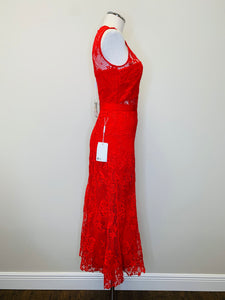 Self Portrait Red Midi Dress Sizes 4 and 12