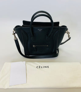 Celine Black Nano Luggage Bag