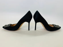 Load image into Gallery viewer, Manolo Blahnik Black Hangisi 105mm Pump Size 39 1/2