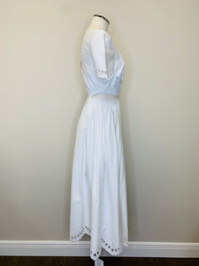 Self Portrait White Broderie Scallop Dress Sizes 4 and 8