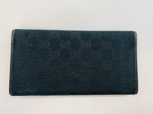 Load image into Gallery viewer, Gucci Black GG Monogram Canvas Long Wallet