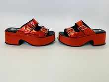 Load image into Gallery viewer, McQ by Alexander McQueen Red Debbie Platform Sandal Size 37