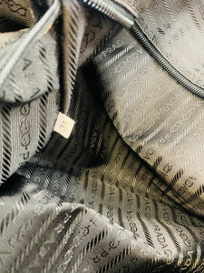 Prada Black Tessuto Nylon and Leather Travel Bag