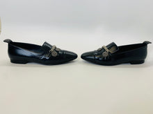 Load image into Gallery viewer, CHANEL Black and Navy Blue Charm Flats Size 36 1/2