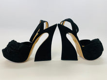 Load image into Gallery viewer, Charlotte Olympia Black Vreeland Platform Sandals Size 41