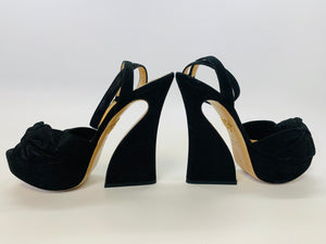 Charlotte Olympia Black Vreeland Platform Sandals Size 41