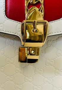 Gucci Ivory Guccissima Medium Sylvie Bag