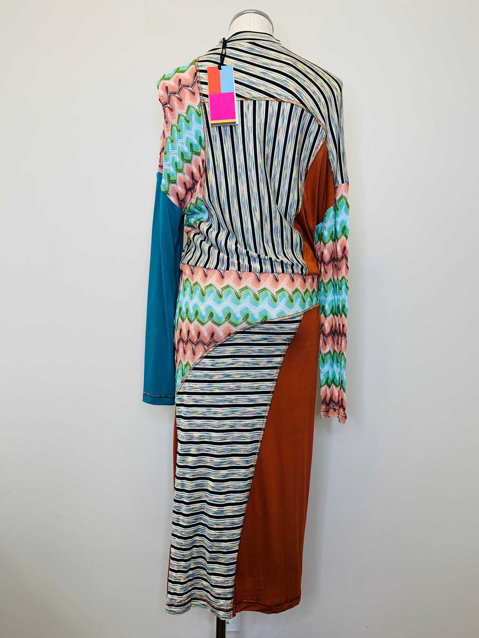 m missoni midi dress M Missoni Midi Dress Black White Butterflies Puff Sleeve Pleated Sz 48 US XL