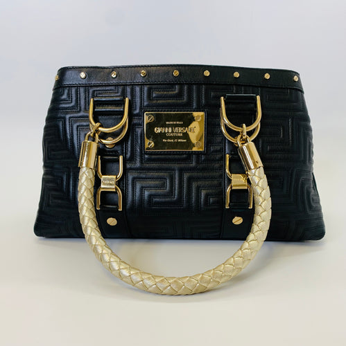 Gianni Versace Couture Black Snap Out Of It Bag