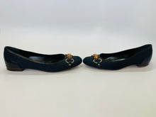 Load image into Gallery viewer, Gucci Black GG Canvas Bamboo Flats Size 11