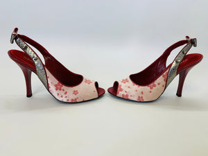 Louis Vuitton Murakami Cherry Blossom Slingbacks Size 39 1/2