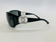 Load image into Gallery viewer, CHANEL Black and Silver CC Sunglasses