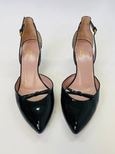 Load image into Gallery viewer, Gucci Black Patent Leather Knotted Tie Pumps Size 36 1/2