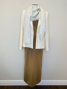 CHANEL Ivory Tweed Jacket Size 42