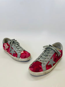 Golden Goose Pink Camo Super-Star Sneakers Size 39