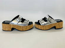 Load image into Gallery viewer, McQ by Alexander McQueen Silver Debbie Platform Sandal Size 40