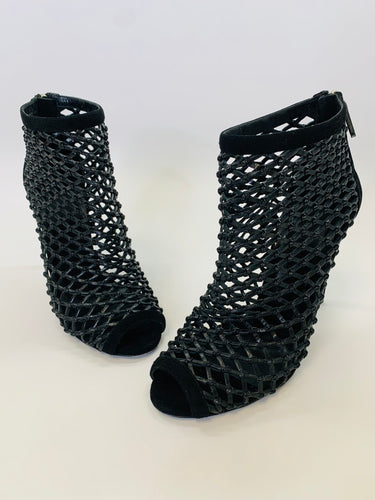 Gucci Black Peep Toe Booties Size 39