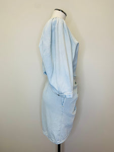 Iro Marcia Bleached Blue Denim Dress Size 36