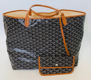 Goyard Black La Cabas Saint Louis GM Bag