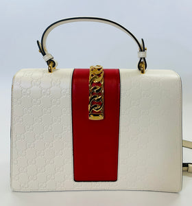 Gucci Ivory Guccissima Medium Sylvie Bag