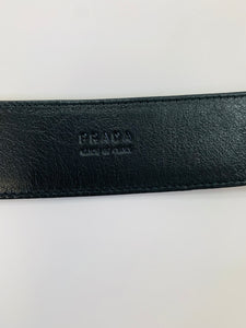 Prada Oval Logo Buckle Belt Size 34/85