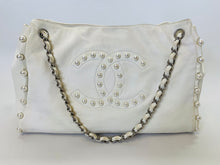 Load image into Gallery viewer, CHANEL Ivory Pearl Obsession Medium Tote Bag