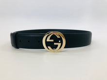 Load image into Gallery viewer, Gucci Black Interlocking G Belt Size 90/36