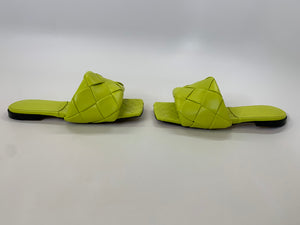 Bottega Veneta Lime Lido Flat Sandal Size 36 1/2