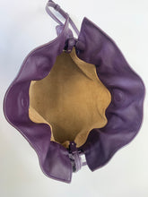 Load image into Gallery viewer, Loewe Eggplant Flamenco Drawstring Clutch With Strap