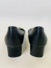 Load image into Gallery viewer, Gucci Black Leather G Buckle Pumps Size 39 1/2