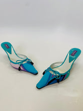 Load image into Gallery viewer, Emilio Pucci Turquoise Print Slides Size 36 1/2