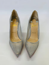 Load image into Gallery viewer, Christian Louboutin Silver Follies Resille Pumps Size 39 1/2