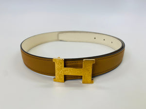 Hermès Mini Constance Martelee Belt 24mm Size 75