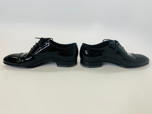 CHANEL Black Lace Up Shoes Size 40