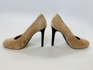 CHANEL Camel Suede Pumps Size 39 1/2