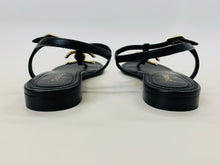 Load image into Gallery viewer, CHANEL Black CC Thong Sandal Size 39 1/2