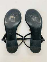 Load image into Gallery viewer, CHANEL Black CC Thong Sandal Size 39 1/2