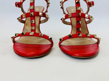 Load image into Gallery viewer, Valentino Garavani Red Rockstud Sandals Size 38 1/2