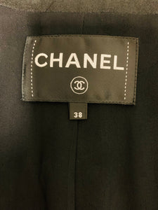 CHANEL Pre Fall 2022 Black CC Button Jacket Size 38