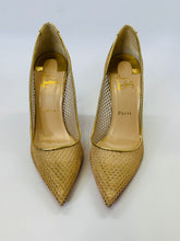 Load image into Gallery viewer, Christian Louboutin Gold Follies Resille Pumps Size 39 1/2