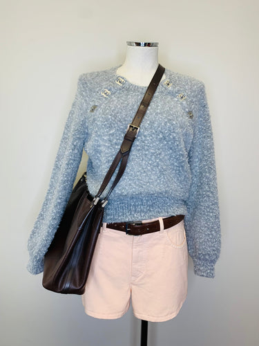 CHANEL 2020 Coco Denim Shorts Size 40