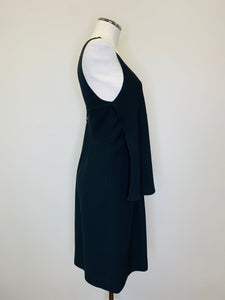 CHANEL Black Dress With CC Buttons Size 40