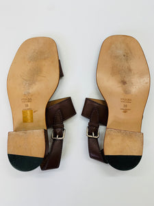 Prada Brown Strappy Sandals Size 39