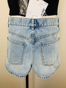CHANEL Coco Denim Shorts Size 40
